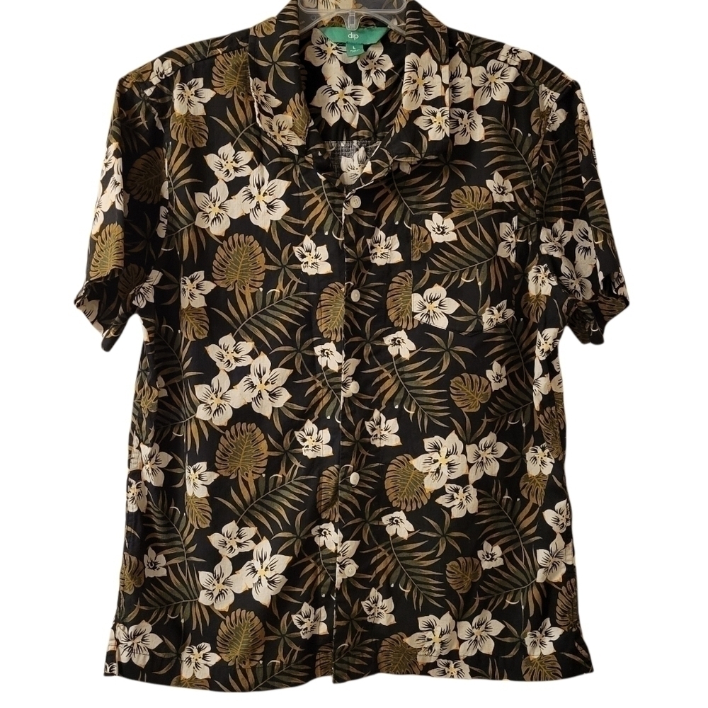 Dip 100% Cotton Tropical Floral Hawaiian Shirt
